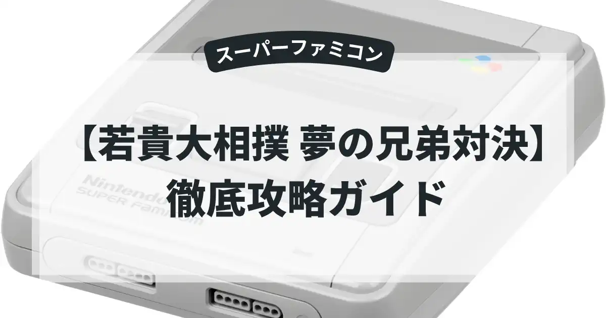 若貴大相撲 夢の兄弟対決