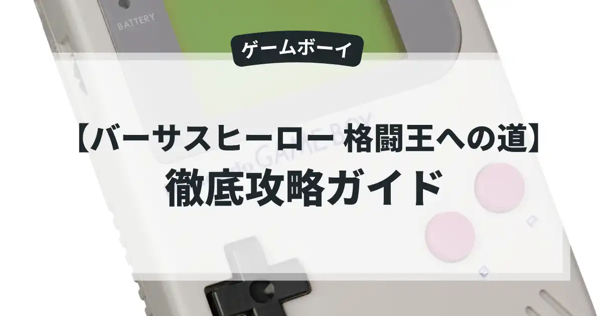 バーサスヒーロー 格闘王への道